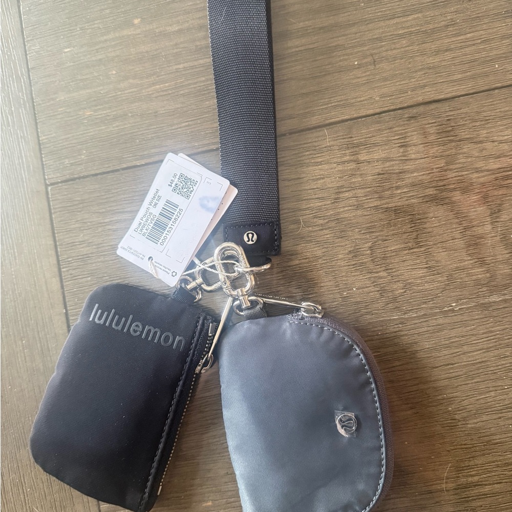 lululemon athletica Black and Gray Wristlet Set